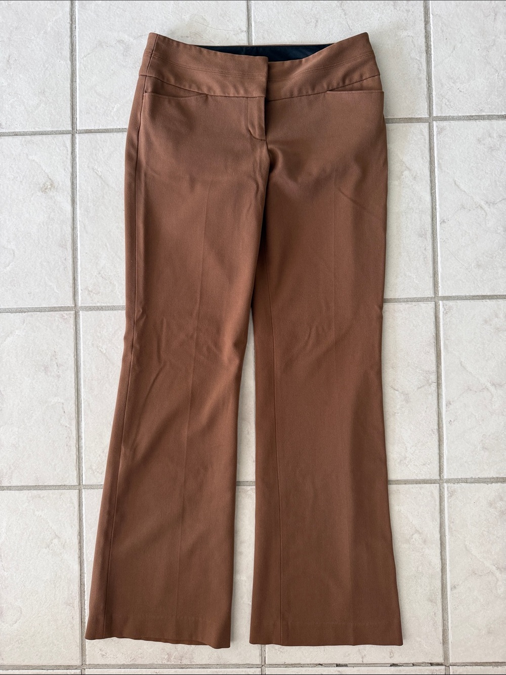 Express Brown Boot-Cut Dress Pants